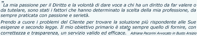 Citazione Avvocato Adriana Pecorini