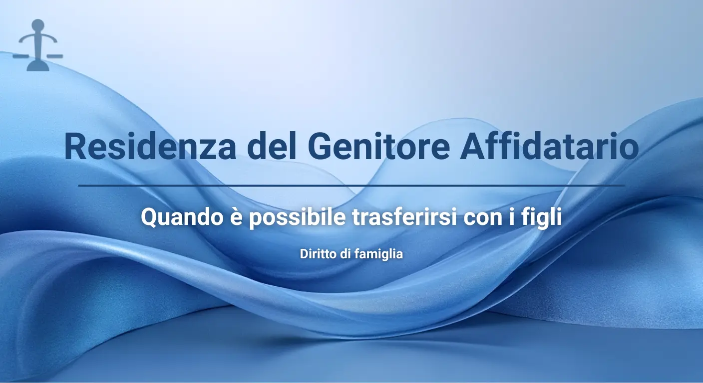Vai all'articolo: Cambio di residenza del genitore affidatario: è sempre possibile trasferirsi con i figli? Trasferimento e Tutela dei Minori: Articolo dello Studio Legale Pecorini Avvocato Matrimonialista Busto Arsizio. Temi trattati: AffidamentoDeiFigli. Per approfondime