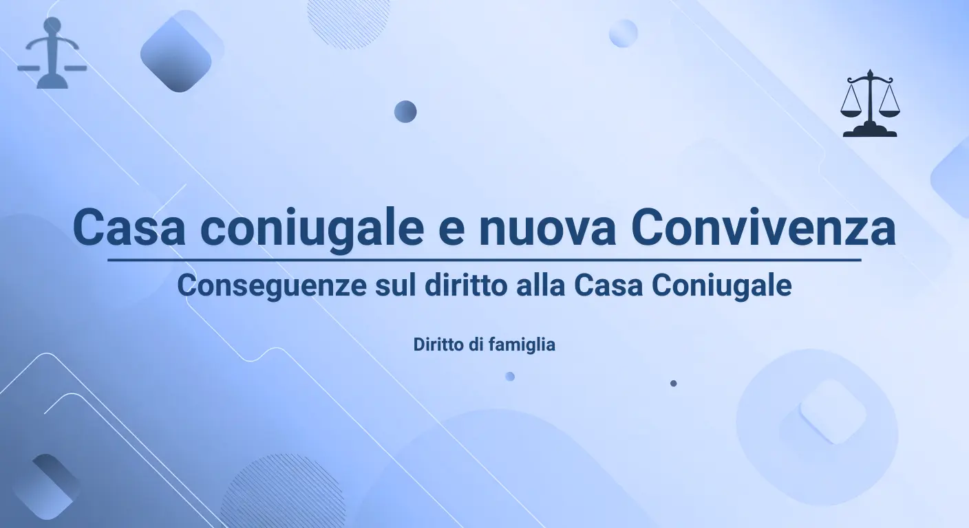 Vai all'articolo: Casa Coniugale e Nuovo Compagno: Posso Perdere la Casa se Inizio a Convivere? Assegnazione della casa familiare e nuove convivenze: Articolo dello Studio Legale Pecorini Avvocato Matrimonialista Busto Arsizio. Temi trattati: AssegnazioneCasaConiugale. Per