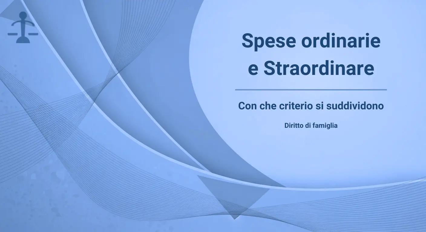 Vai all'articolo: Spese Ordinarie e Straordinarie: Cosa Rientra Davvero e Chi Deve Pagare? Gestione Economica dei Figli e Diritto di Famiglia: Articolo dello Studio Legale Pecorini Avvocato Matrimonialista Busto Arsizio. Temi trattati: AssegnoDiMantenimento. Per approfondi